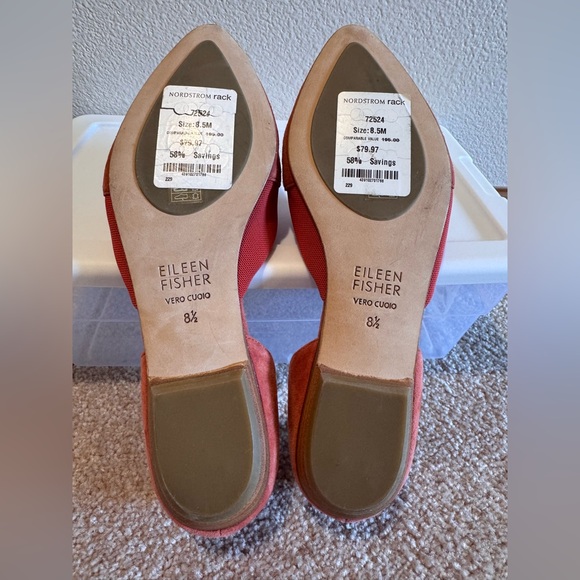 Eileen Fisher Asha-Su Suede Flats Spice Sz 8.5 - Picture 6 of 13